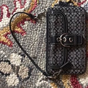 Vintage black Coach wristlet